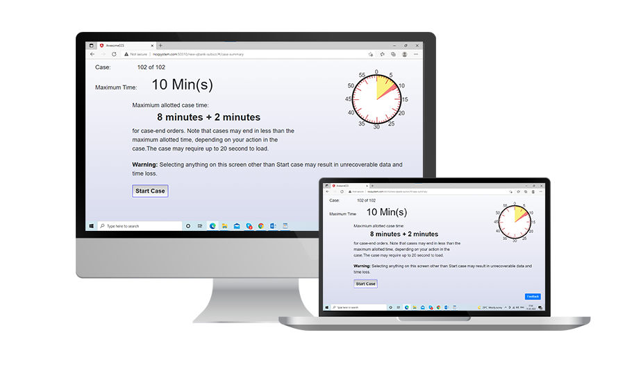 Computer screen showing timer in a meeting